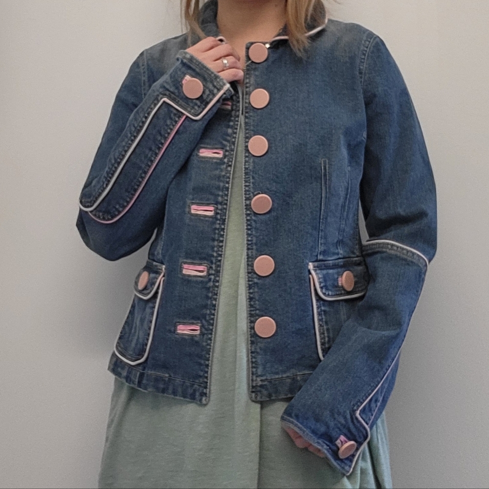 Marc Jacobs Denim Jacket Peter Pan Collar *Small